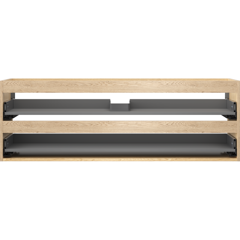 Mexen Box-A korpus skříňky pod umyvadlo 140 cm, 2 zásuvky, dub - 91AX0-1400-470-2-81