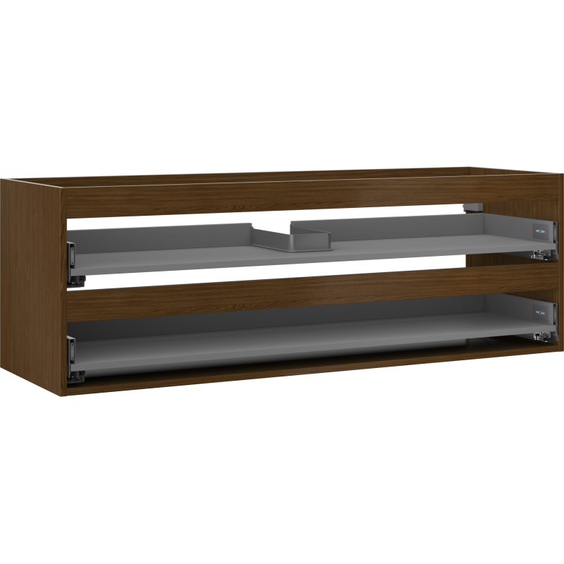 Mexen Box-A korpus skříňky pod umyvadlo 140 cm, 2 zásuvky, ořech - 91AX0-1400-470-2-86