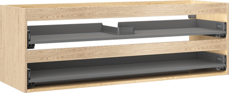 Mexen Box-A korpus skříňky pod umyvadlo 140 cm, 2 zásuvky, dub - 91AX0-1400-470-2-81