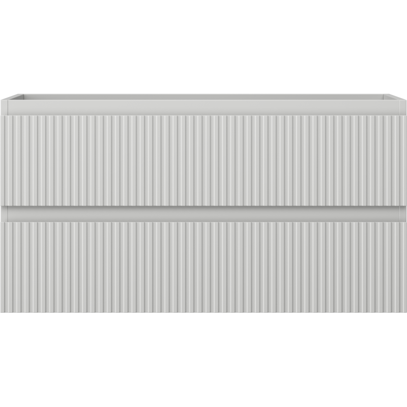 Mexen Rivel koupelnová skříňka pod umyvadlo 90 cm, 2 zásuvky, s drážkováním, šedá matná - 91A20-09047-2-BFF62