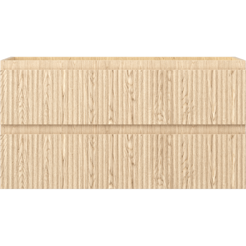 Mexen Rivel koupelnová skříňka pod umyvadlo 90 cm, 2 zásuvky, drážkovaná, dub - 91A20-09047-2-BFF81