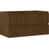 Mexen Rivel koupelnová skříňka pod umyvadlo 90 cm, 2 zásuvky, rýhovaná, ořech - 91A20-09047-2-BFF86