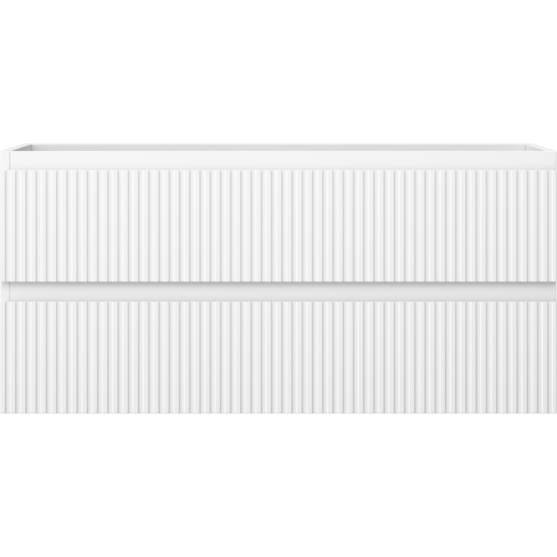 Mexen Rivel koupelnová skříňka pod umyvadlo 100 cm, 2 zásuvky, rýhovaná, bílá matná - 91A20-10047-2-BFF01