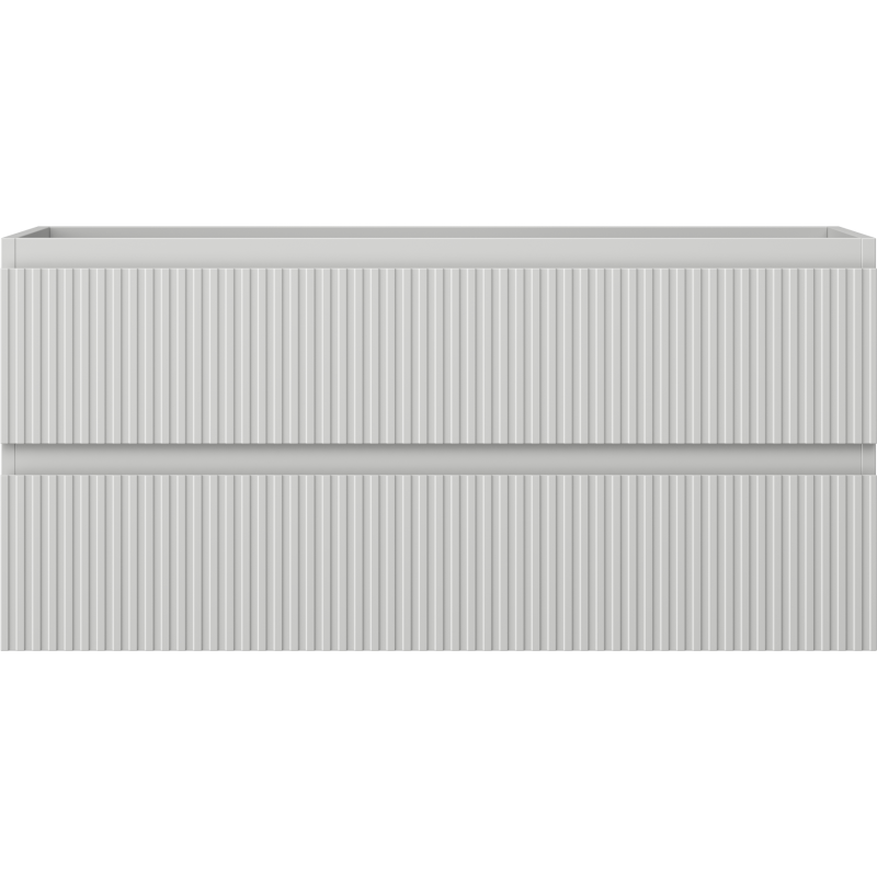 Mexen Rivel koupelnová skříňka pod umyvadlo 100 cm, 2 zásuvky, drážkovaná, šedá mat - 91A20-10047-2-BFF62