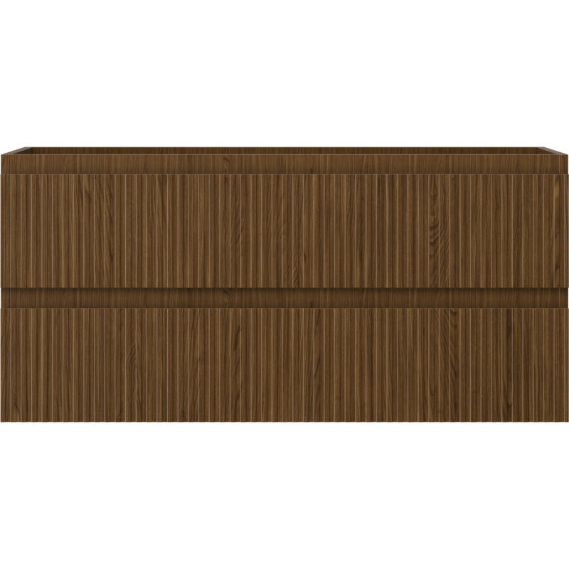 Mexen Rivel koupelnová skříňka pod umyvadlo 100 cm, 2 zásuvky, drážkovaná, ořech - 91A20-10047-2-BFF86