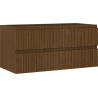 Mexen Rivel koupelnová skříňka pod umyvadlo 100 cm, 2 zásuvky, drážkovaná, ořech - 91A20-10047-2-BFF86