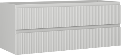 Mexen Rivel koupelnová skříňka pod umyvadlo 120 cm, 2 zásuvky, vroubkovaná, šedá mat - 91A20-12047-2-BFF62