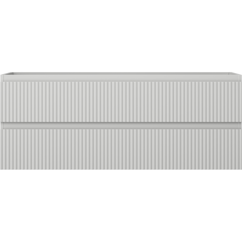 Mexen Rivel koupelnová skříňka pod umyvadlo 120 cm, 2 zásuvky, vroubkovaná, šedá mat - 91A20-12047-2-BFF62