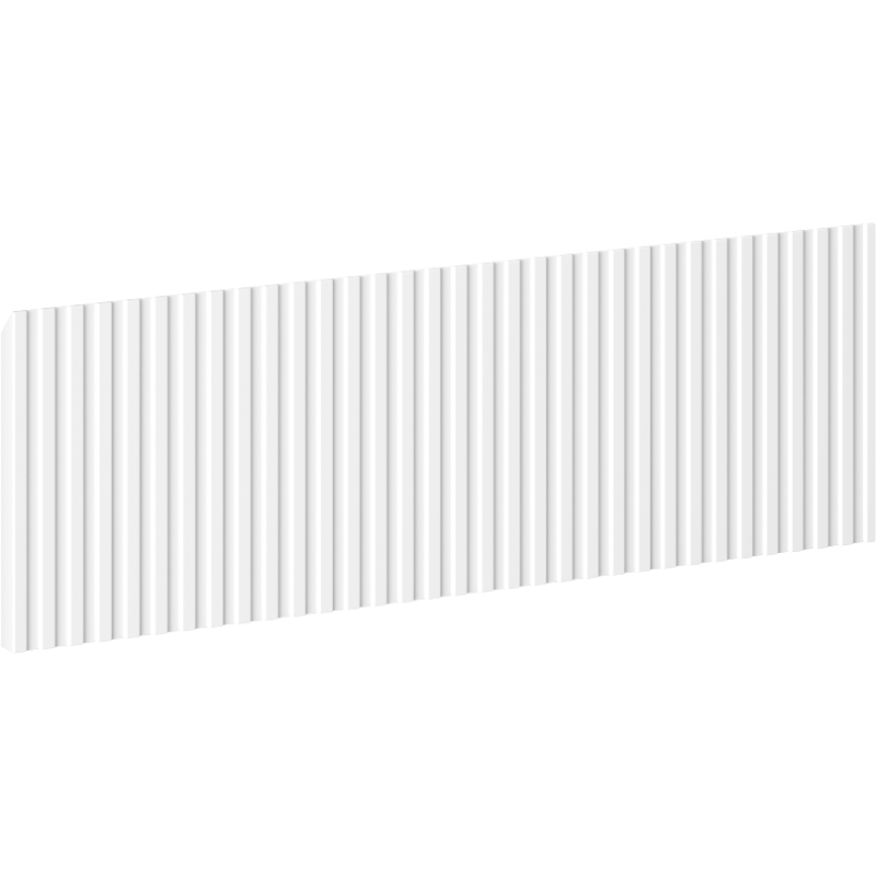 Mexen Rivel přední rýhovaný k tělu koupelnové skříňky 70 x 20 cm, bílý mat - 91A20-0700-235-1-01