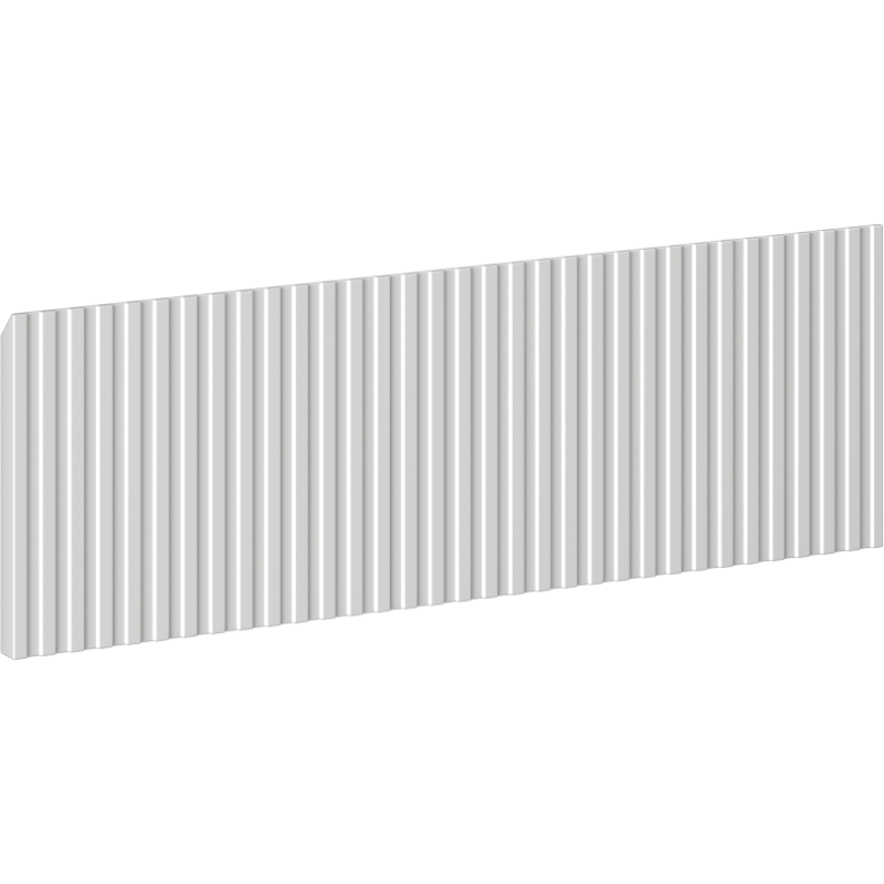 Mexen Rivel čelní panel rýhovaný k tělu koupelnové skříňky 60 x 20 cm, šedý mat - 91A20-0600-235-1-62