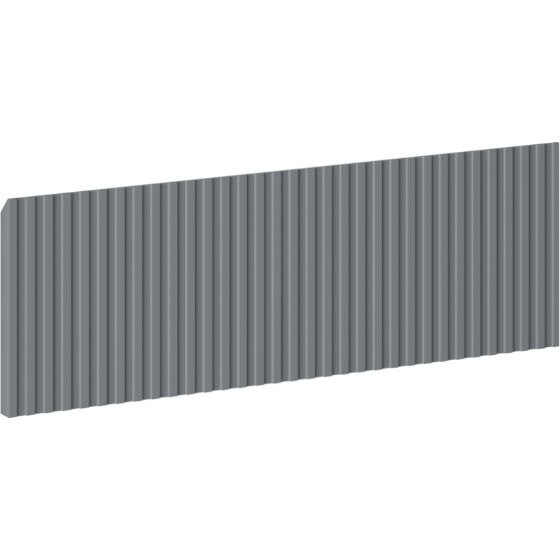 Mexen Rivel čelní panel drážkovaný pro tělo koupelnové skříňky 70 x 20 cm, grafit mat - 91A20-0700-235-1-66