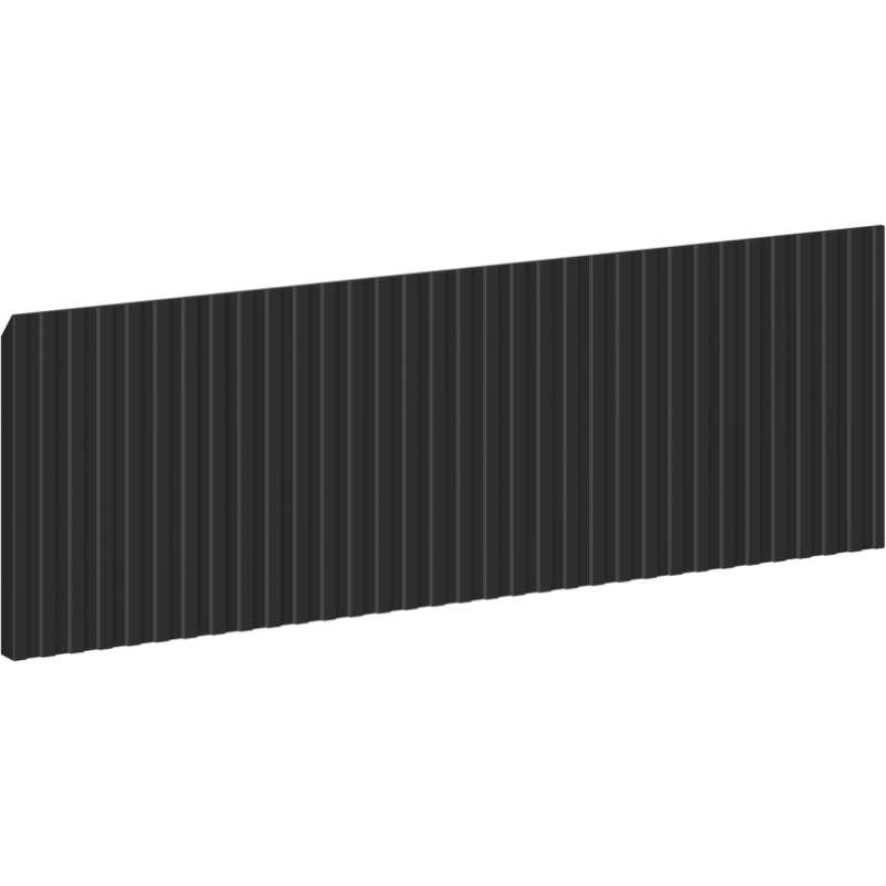 Mexen Rivel čelní panel drážkovaný pro korpus koupelnové skříňky 60 x 20 cm, černý mat - 91A20-0600-235-1-71