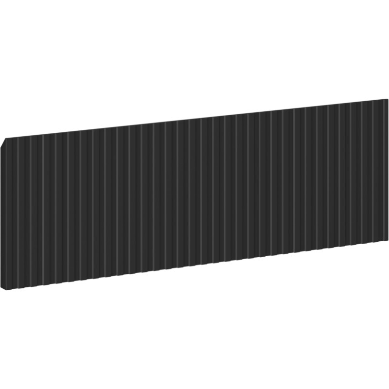 Mexen Rivel přední panel s drážkami do těla koupelnové skříňky 60 x 20 cm, černý mat - 91A20-0600-235-1-71