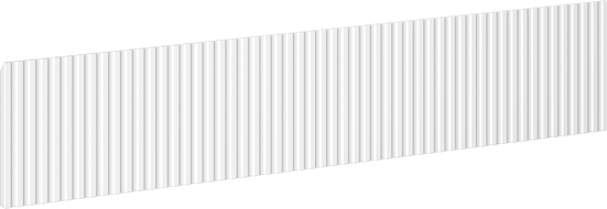 Mexen Rivel čelní panel rýhovaný pro korpus koupelnové skříňky 90 x 20 cm, bílý mat - 91A20-0900-235-1-01
