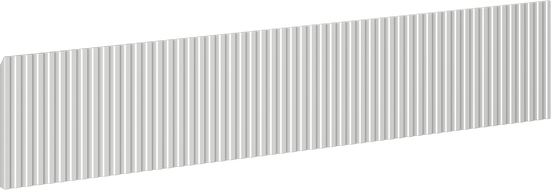 Mexen Rivel čelní panel ryhovaný pro korpus koupelnové skříňky 100 x 20 cm, šedý mat - 91A20-1000-235-1-62