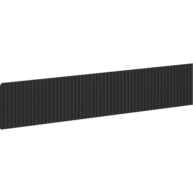Mexen Rivel čelo drážkované korpusu skříňky do koupelny 100 x 20 cm, černý mat - 91A20-1000-235-1-71