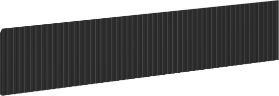 Mexen Rivel čelo drážkované korpusu skříňky do koupelny 100 x 20 cm, černý mat - 91A20-1000-235-1-71