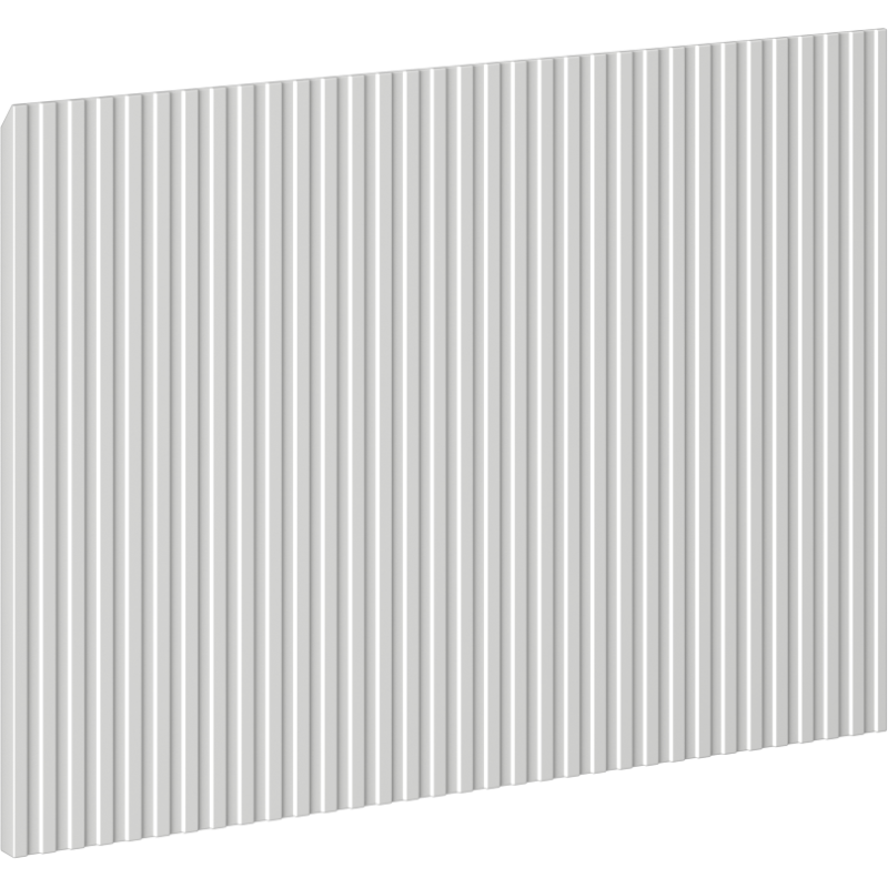 Mexen Rivel čelní panel rýhovaný ke korpusu koupelnové skříňky 60 x 43,5 cm, šedý mat - 91A20-0600-470-1-62