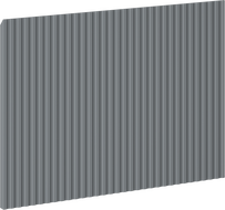 Mexen Rivel přední rýhovaný do korpusu koupelnové skříňky 40 x 43,5 cm, grafit mat - 91A20-0400-470-1-66