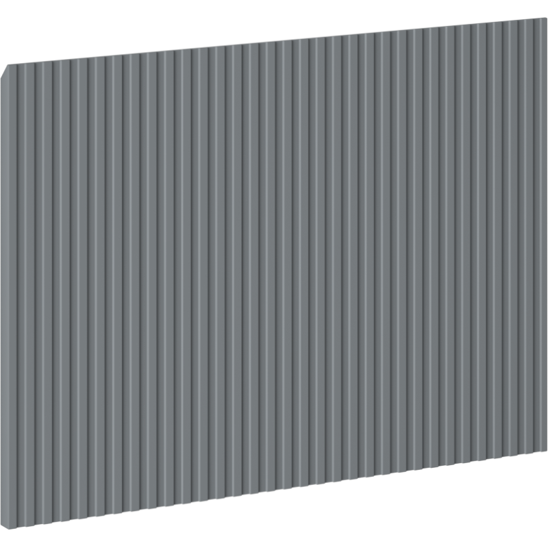 Mexen Rivel čelo drážkované pro korpus koupelnové skříňky 50 x 43,5 cm, grafit mat - 91A20-0500-470-1-66