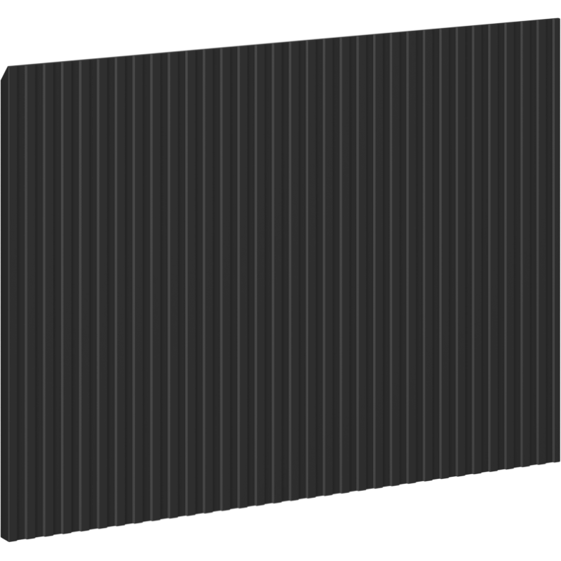 Mexen Rivel přední rýhovaný k tělu koupelnové skříňky 40 x 43,5 cm, černý mat - 91A20-0400-470-1-71