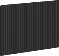 Mexen Rivel čelní panel drážkovaný pro korpus koupelnové skříňky 50 x 43,5 cm, černý mat - 91A20-0500-470-1-71