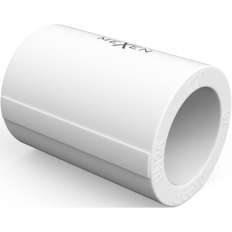 Mexen PPR spojka, svařovaná spojka pro trubky PPR 25 x 25, PN25 - W97320-2525-00