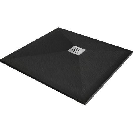 Mexen Stone+ kompozitní čtvercový sprchový kout 90 x 90 cm, černý - 44709090