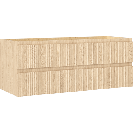 Mexen Rivel koupelnová skříňka pod umyvadlo 120 cm, 2 zásuvky, drážkovaná, dub - 91A20-12047-2-BFF81