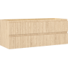 Mexen Rivel koupelnová skříňka pod umyvadlo 120 cm, 2 zásuvky, drážkovaná, dub - 91A20-12047-2-BFF81