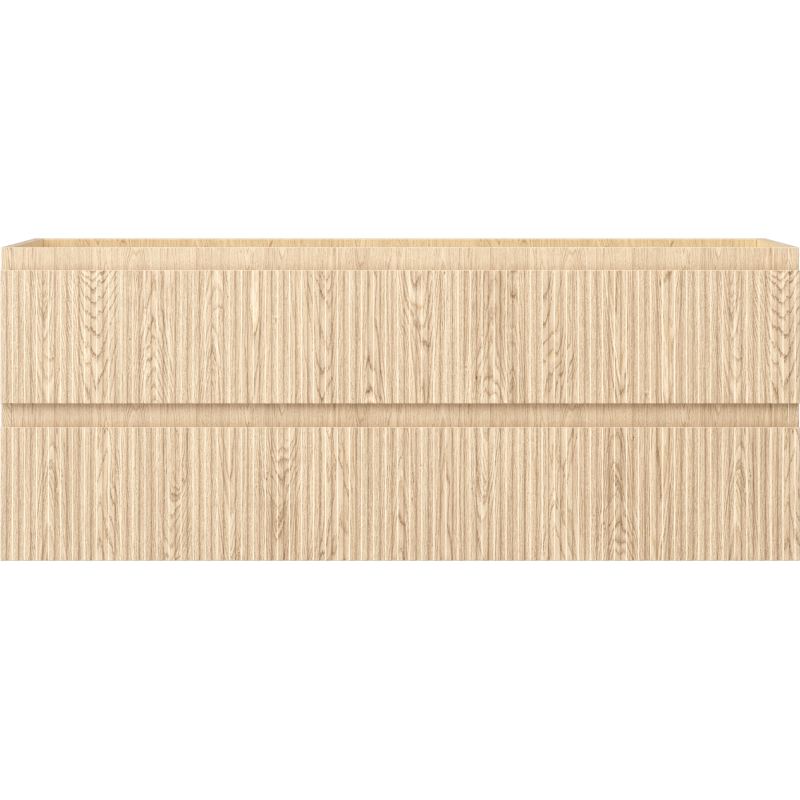 Mexen Rivel koupelnová skříňka pod umyvadlo 120 cm, 2 zásuvky, drážkovaná, dub - 91A20-12047-2-BFF81