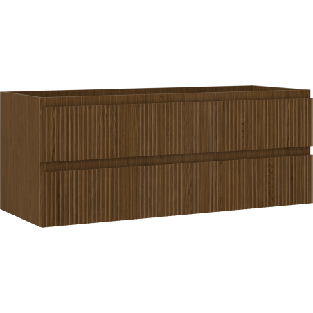 Mexen Rivel koupelnová skříňka pod umyvadlo 120 cm, 2 zásuvky, drážkovaná, ořech - 91A20-12047-2-BFF86