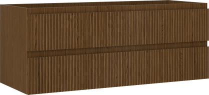 Mexen Rivel koupelnová skříňka pod umyvadlo 120 cm, 2 zásuvky, drážkovaná, ořech - 91A20-12047-2-BFF86