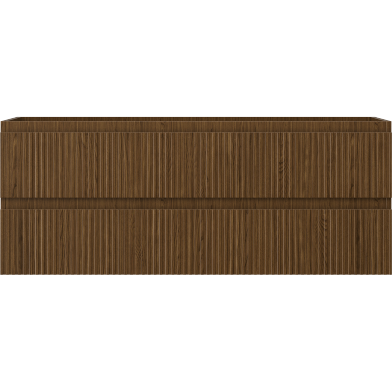 Mexen Rivel koupelnová skříňka pod umyvadlo 120 cm, 2 zásuvky, drážkovaná, ořech - 91A20-12047-2-BFF86