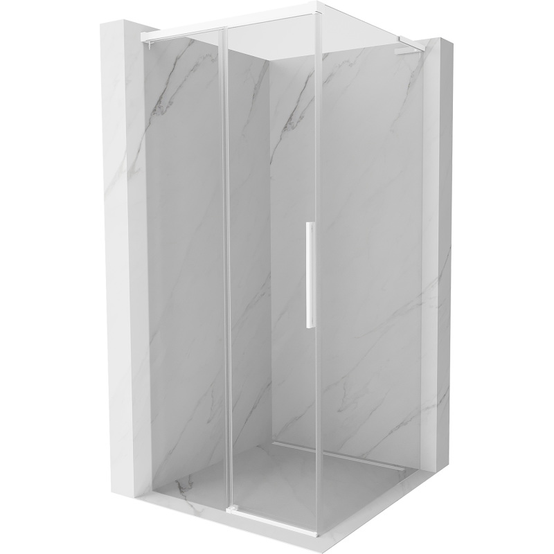 Mexen Rox L sprchový kout posuvný 120 x 120 cm, transparentní, bílý - 8C2L-120-120-20-00