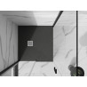 Mexen Stone+ čtvercová kompozitní vanička 80 x 80 cm, antracit - 44718080
