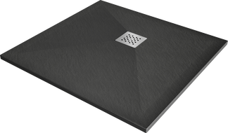 Mexen Stone+ sprchová vanička kompozitní čtvercová 90 x 90 cm, antracit - 44719090