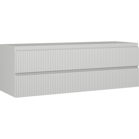 Mexen Rivel koupelnová skříňka pod umyvadlo 140 cm, 2 zásuvky, vroubkovaná, šedá mat - 91A20-14047-2-BFF62