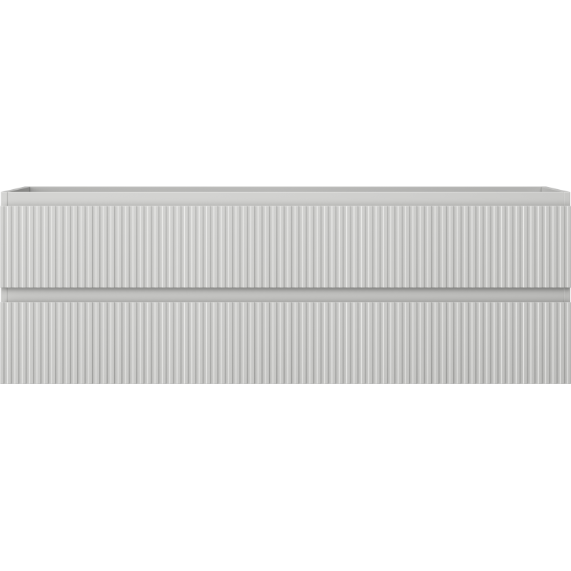 Mexen Rivel koupelnová skříňka pod umyvadlo 140 cm, 2 zásuvky, vroubkovaná, šedá mat - 91A20-14047-2-BFF62