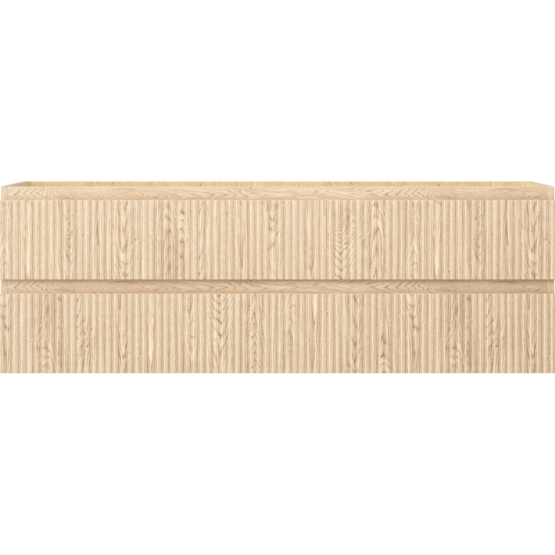 Mexen Rivel koupelnová skříňka pod umyvadlo 140 cm, 2 zásuvky, žebrovaná, dub - 91A20-14047-2-BFF81