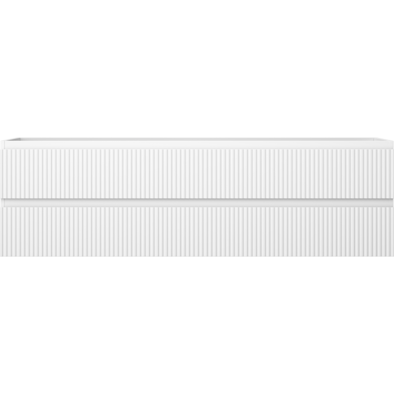 Mexen Rivel koupelnová skříňka pod umyvadlo 160 cm, 2 zásuvky, rýhovaná, bílá mat - 91A20-16047-2-BFF01