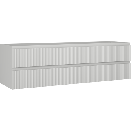 Mexen Rivel koupelnová skříňka pod umyvadlo 160 cm, 2 zásuvky, drážkovaná, šedá mat - 91A20-16047-2-BFF62