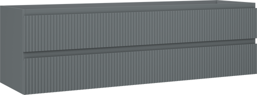 Mexen Rivel koupelnová skříňka pod umyvadlo 160 cm, 2 zásuvky, rýhovaná, grafit mat - 91A20-16047-2-BFF66