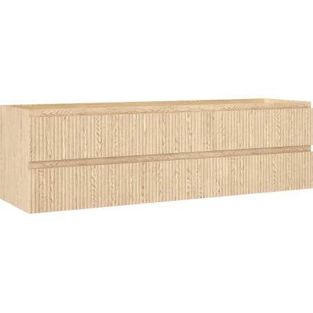 Mexen Rivel koupelnová skříňka pod umyvadlo 160 cm, 2 zásuvky, drážkovaná, dub - 91A20-16047-2-BFF81