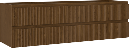 Mexen Rivel koupelnová skříňka pod umyvadlo 160 cm, 2 zásuvky, drážkovaná, ořech - 91A20-16047-2-BFF86