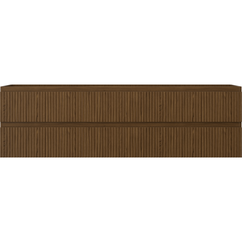 Mexen Rivel koupelnová skříňka pod umyvadlo 160 cm, 2 zásuvky, drážkovaná, ořech - 91A20-16047-2-BFF86