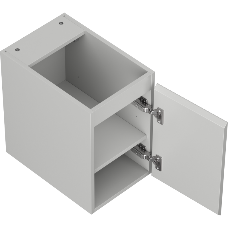 Mexen Rivel koupelnová skříňka pod umyvadlo 30 cm, 1 dveře, drážkovaná, šedá mat - 91A21-03047-1-BF62