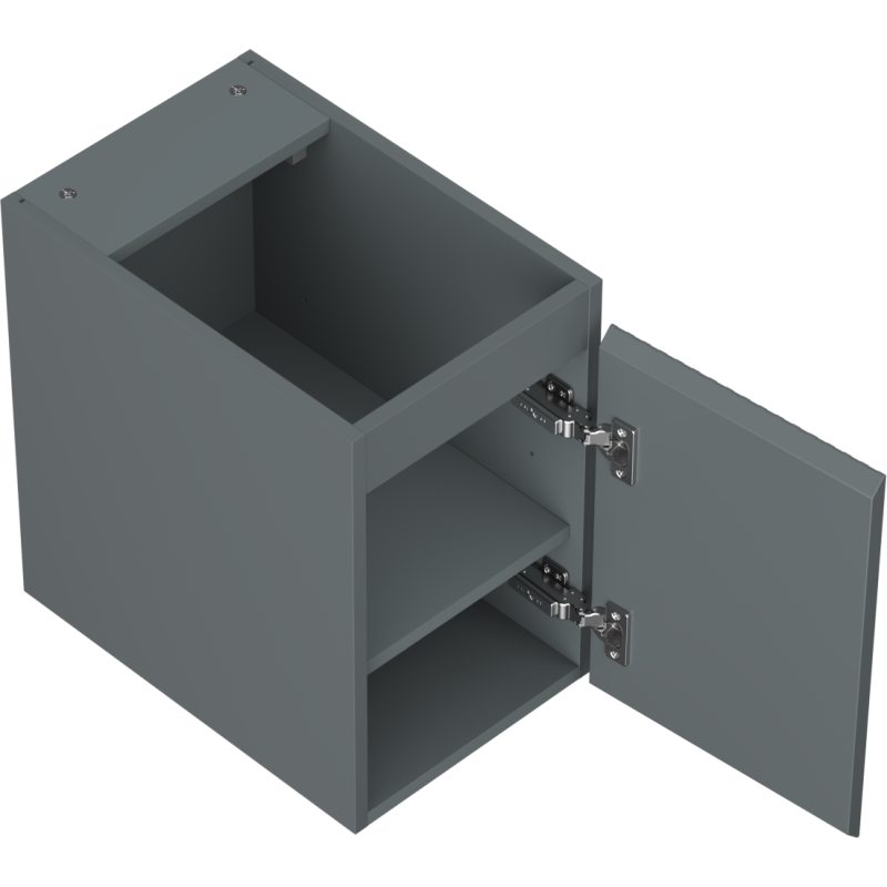 Mexen Rivel koupelnová skříňka pod umyvadlo 30 cm, 1 dveře, rýhovaná, grafit mat - 91A21-03047-1-BF66