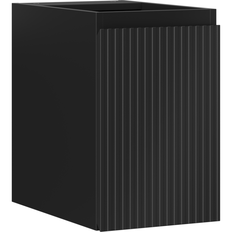 Mexen Rivel koupelnová skříňka pod umyvadlo 30 cm, 1 dveře, drážkovaná, černá matná - 91A21-03047-1-BF71
