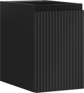 Mexen Rivel koupelnová skříňka pod umyvadlo 30 cm, 1 dveře, drážkovaná, černá matná - 91A21-03047-1-BF71